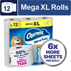 Charmin Ultra Soft Toilet Paper, 12 Mega XL Rolls Charmin Ultra Soft Toilet Paper, 12 Mega XL Rolls