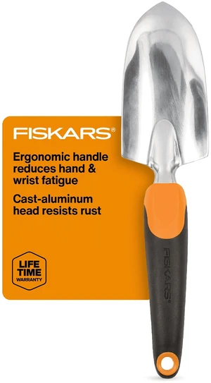 Fiskars 12.25" Ergo Flower Bed Trowel with Cast Aluminum Head Fiskars 12.25" Ergo Flower Bed Trowel with Cast Aluminum Head