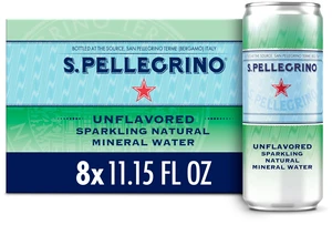 S.Pellegrino Sparkling Natural Unflavored Mineral Water, 89.2 fl oz, 8 Pack Cans S.Pellegrino Sparkling Natural Unflavored Mineral Water, 89.2 fl oz, 8 Pack Cans