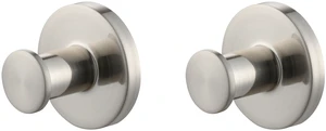 Mainstays Modern Round Robe Hook, Satin Nickel, 2 Pack Mainstays Modern Round Robe Hook, Satin Nickel, 2 Pack