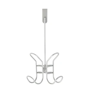 Mainstays Over-the-Door Double Hook, Satin Nickel Finish Mainstays Over-the-Door Double Hook, Satin Nickel Finish