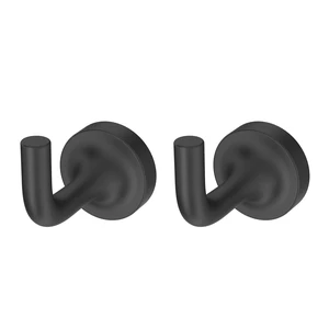 Better Homes & Gardens Clean Modern Wall Mount Robe Hook, 2-Pack, Matte Black Better Homes & Gardens Clean Modern Wall Mount Robe Hook, 2-Pack, Matte Black