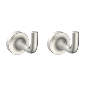 Better Homes & Gardens Clean Modern Wall Mount Robe Hook, Satin Nickel, 2 Pack Better Homes & Gardens Clean Modern Wall Mount Robe Hook, Satin Nickel, 2 Pack