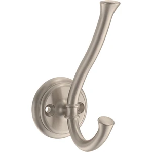 Better Homes & Gardens Gorham 2-Prong Hook, Satin Nickel, 35 lb Weight Limit Better Homes & Gardens Gorham 2-Prong Hook, Satin Nickel, 35 lb Weight Limit