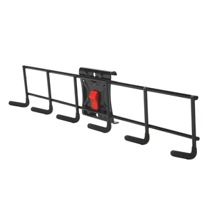 Hyper Tough 6-Hook Rack Organizer, Wall Mount or Snap Rail System, Black Hyper Tough 6-Hook Rack Organizer, Wall Mount or Snap Rail System, Black
