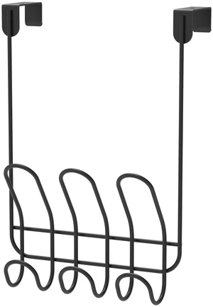 Mainstays Over-the-Door 3-Hook Rack, No Drilling, Black Mainstays Over-the-Door 3-Hook Rack, No Drilling, Black