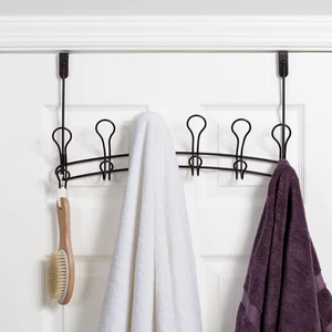 Mainstays SnugFit 6-Hook Over-the-Door Towel and Robe Rack, Oil-Rubbed Bronze Mainstays SnugFit 6-Hook Over-the-Door Towel and Robe Rack, Oil-Rubbed Bronze
