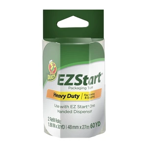 Duck EZ Start Clear Acrylic Packaging Tape, 1.88in x 30yd, 2 Rolls Duck EZ Start Clear Acrylic Packaging Tape, 1.88in x 30yd, 2 Rolls