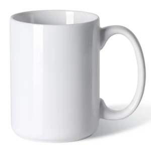15 OZ Ceramic Coffee Mug, White, Classic Blank with Large Handle for Tea Latte Cappuccino 15 OZ Ceramic Coffee Mug, White, Classic Blank with Large Handle for Tea Latte Cappuccino