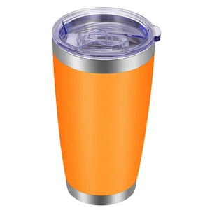 VEGOND 20oz Vacuum Insulated Stainless Steel Tumbler with Lid and Straw, Double Wall, Powder Coated, Travel Coffee Mug, Orange, 1 Pack VEGOND 20oz Vacuum Insulated Stainless Steel Tumbler with Lid and Straw, Double Wall, Powder Coated, Travel Coffee Mug, Orange, 1 Pack