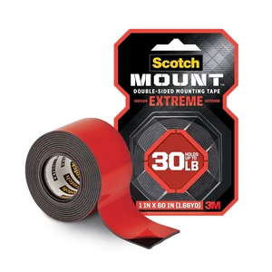 Scotch-Mount Extreme Double-Sided Mounting Tape, 1in x 60in, 1 Roll Scotch-Mount Extreme Double-Sided Mounting Tape, 1in x 60in, 1 Roll
