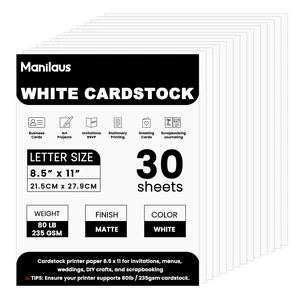 White Cardstock 8.5x11, 80lb, 30 Sheets White Cardstock 8.5x11, 80lb, 30 Sheets