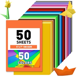 MAXECHO 5"x7" Colored Cardstock, 50 Sheets, 50 Colors, 180 GSM (65 lb), Printer Friendly for DIY Crafts, Cricut, School Supplies MAXECHO 5"x7" Colored Cardstock, 50 Sheets, 50 Colors, 180 GSM (65 lb), Printer Friendly for DIY Crafts, Cricut, School Supplies