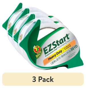 Duck EZ Start 1.88" x 38.2 yd Clear Acrylic Packing Tape & Dispenser (3 Pack) Duck EZ Start 1.88" x 38.2 yd Clear Acrylic Packing Tape & Dispenser (3 Pack)