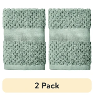 2-Pack Better Homes & Gardens Signature Soft Popcorn Texture Washcloth, Green River 2-Pack Better Homes & Gardens Signature Soft Popcorn Texture Washcloth, Green River