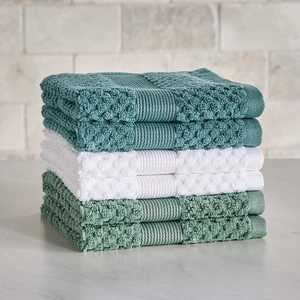 Better Homes & Gardens 6-Pack Signature Soft Cotton Popcorn Textured Washcloth Bundle, Green Better Homes & Gardens 6-Pack Signature Soft Cotton Popcorn Textured Washcloth Bundle, Green