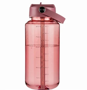 OLDLEY 32oz Tritan Clear Water Bottle with Straw, Leakproof, BPA-Free, Wide Mouth, Reusable Sports Bottle with Marked Bottle and Carry Handle, for Gym, Hiking, Camping, T OLDLEY 32oz Tritan Clear Water Bottle with Straw, Leakproof, BPA-Free, Wide Mouth, Reusable Sports Bottle with Marked Bottle and Carry Handle, for Gym, Hiking, Camping, T
