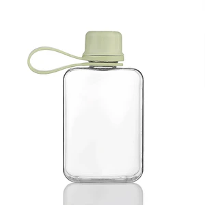 Flat Travel Water Bottle - 8.2 oz/240 ml, BPA Free Tritan, Square Pocket Flask for Camping Fitness Outdoor Sports, Fits Purse and Pocket (Green) Flat Travel Water Bottle - 8.2 oz/240 ml, BPA Free Tritan, Square Pocket Flask for Camping Fitness Outdoor Sports, Fits Purse and Pocket (Green)