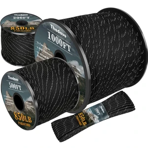 Reflective Paracord Rope 850lb, 4mm 11 Strand, 100ft Black Utility Cord for Camping Hiking Survival Tactical Clothesline DIY Reflective Paracord Rope 850lb, 4mm 11 Strand, 100ft Black Utility Cord for Camping Hiking Survival Tactical Clothesline DIY