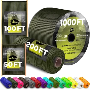 550lb 4mm Paracord Rope - Utility Camping Cord 550lb 4mm Paracord Rope - Utility Camping Cord