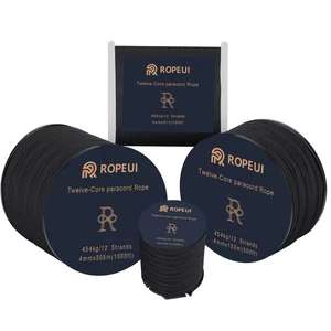 1000lb 5/32in (4mm) 12 Strand Nylon Tactical Paracord, 100ft Utility Rope for Survival Camping Hiking Outdoor Crafting Bracelets Clothesline - Black 1000lb 5/32in (4mm) 12 Strand Nylon Tactical Paracord, 100ft Utility Rope for Survival Camping Hiking Outdoor Crafting Bracelets Clothesline - Black