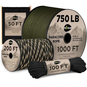 Paracord 750lb 5/32 Nylon Rope for Tent Camping Utility Outdoor Paracord 750lb 5/32 Nylon Rope for Tent Camping Utility Outdoor