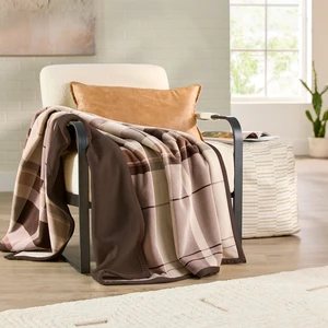 Better Homes & Gardens Super Soft Luxe Coco Plush Couch Throw Blanket, Brown Plaid Better Homes & Gardens Super Soft Luxe Coco Plush Couch Throw Blanket, Brown Plaid