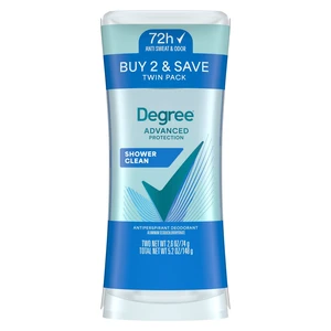 Degree Advanced Antiperspirant Deodorant, Shower Clean, 72-Hour Sweat & Odor Protection, 2.6 oz Twin Pack Degree Advanced Antiperspirant Deodorant, Shower Clean, 72-Hour Sweat & Odor Protection, 2.6 oz Twin Pack