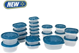Mainstays 42-Piece Semi Durable Plastic Food Storage Container Set Mainstays 42-Piece Semi Durable Plastic Food Storage Container Set