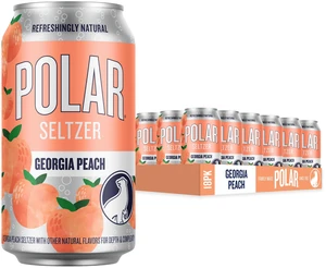 Polar Georgia Peach Zero Calorie Sparkling Seltzer Water, 12 fl oz, 18-Pack Cans Polar Georgia Peach Zero Calorie Sparkling Seltzer Water, 12 fl oz, 18-Pack Cans