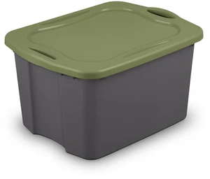 Sterilite EZ Carry 17.5 Gallon Large Clear Plastic Storage Bin with Full-Grip Handles, Gray Sterilite EZ Carry 17.5 Gallon Large Clear Plastic Storage Bin with Full-Grip Handles, Gray
