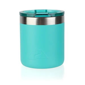 Ozark Trail 10 oz Ceramic-Lined Stainless Steel Lowball Tumbler with Magnetic Tritan Transparent Slider Lid, Teal Ozark Trail 10 oz Ceramic-Lined Stainless Steel Lowball Tumbler with Magnetic Tritan Transparent Slider Lid, Teal