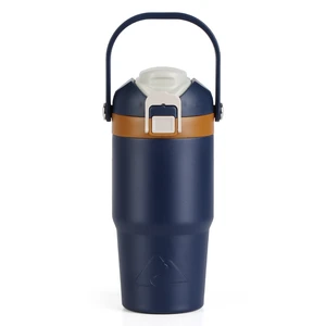 Ozark Trail 18oz Vacuum-Insulated Stainless Steel Dual Lid Tumbler with Sip & Chug Lid, Blue Cove Ozark Trail 18oz Vacuum-Insulated Stainless Steel Dual Lid Tumbler with Sip & Chug Lid, Blue Cove