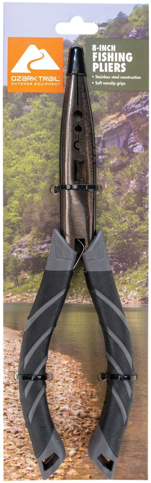 Ozark Trail 8Inch Stainless Steel Fishing Pliers with Soft Grip and Wire Cutter Ozark Trail 8Inch Stainless Steel Fishing Pliers with Soft Grip and Wire Cutter