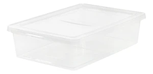 IRIS 28Qt Plastic Stackable Storage Bin with Latching Lid IRIS 28Qt Plastic Stackable Storage Bin with Latching Lid