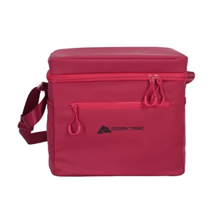 Ozark Trail 12-Can Soft-Sided Cooler with Removable Hard Liner, Red Ozark Trail 12-Can Soft-Sided Cooler with Removable Hard Liner, Red