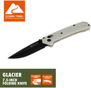 Ozark Trail Glacier 7.5-Inch Folding Pocket Knife with Shaft Lock, White Ozark Trail Glacier 7.5-Inch Folding Pocket Knife with Shaft Lock, White