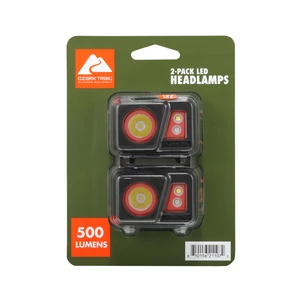 Ozark Trail Headlamp 500 Lumens 2 Pack IPX4 Water-Resistant Ozark Trail Headlamp 500 Lumens 2 Pack IPX4 Water-Resistant