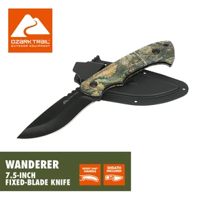 Ozark Trail Wanderer 7.5-Inch Fixed Knife with Mossy Oak Handle and Sheath Ozark Trail Wanderer 7.5-Inch Fixed Knife with Mossy Oak Handle and Sheath