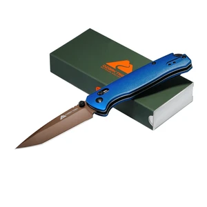 Ozark Trail 7.5in Folding Pocket Knife, 3.25in 14C28N Blade, Aluminum Handle, EDC Ozark Trail 7.5in Folding Pocket Knife, 3.25in 14C28N Blade, Aluminum Handle, EDC