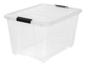 IRIS 53 Qt. Plastic Stackable Storage Bin with Lid, Tote IRIS 53 Qt. Plastic Stackable Storage Bin with Lid, Tote