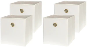 Mainstays Collapsible Fabric Cube Storage Bins, 4 Pack, 10.5" x 10.5", Vanilla Dream Mainstays Collapsible Fabric Cube Storage Bins, 4 Pack, 10.5" x 10.5", Vanilla Dream