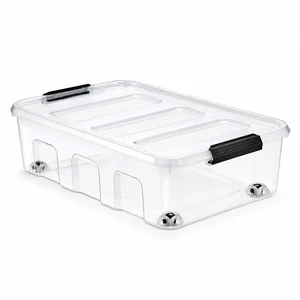 Sorbus 40Qt Clear Underbed Storage Bin with Wheels and Snap-Lock Lid, Plastic Rolling Organizer for Clothes, Bedding and More Sorbus 40Qt Clear Underbed Storage Bin with Wheels and Snap-Lock Lid, Plastic Rolling Organizer for Clothes, Bedding and More