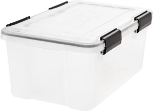 IRIS WEATHERPRO 19qt Airtight Plastic Storage Bin with Lid, Seal and Secure Latching Buckles IRIS WEATHERPRO 19qt Airtight Plastic Storage Bin with Lid, Seal and Secure Latching Buckles