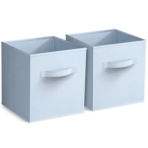 Sorbus 11" Foldable Fabric Storage Cube Bin, Pastel Blue (2 Pack) Sorbus 11" Foldable Fabric Storage Cube Bin, Pastel Blue (2 Pack)