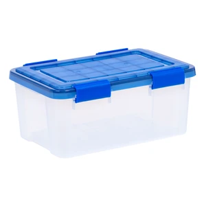 IRIS 19 Qt. Plastic Storage Bins with Airtight Sealed Lids and Clear Gasket Box IRIS 19 Qt. Plastic Storage Bins with Airtight Sealed Lids and Clear Gasket Box