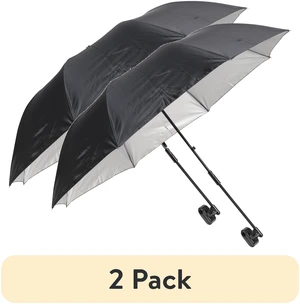 2 Pack Ozark Trail Chair Umbrella with Universal Clamp, Adult, Black 2 Pack Ozark Trail Chair Umbrella with Universal Clamp, Adult, Black