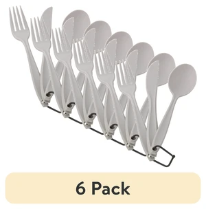 6-Pack Ozark Trail 3-Piece Polystyrene Spoon, Fork and Knife Flatware Set 6-Pack Ozark Trail 3-Piece Polystyrene Spoon, Fork and Knife Flatware Set