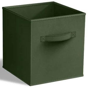 Sorbus Collapsible Fabric Cube Storage Bin 10.5" x 10.5", Dark Green Sorbus Collapsible Fabric Cube Storage Bin 10.5" x 10.5", Dark Green
