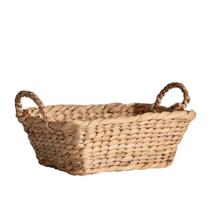 Better Homes & Gardens 3.9in H Handwoven Water Hyacinth Basket with Loop Handles Better Homes & Gardens 3.9in H Handwoven Water Hyacinth Basket with Loop Handles